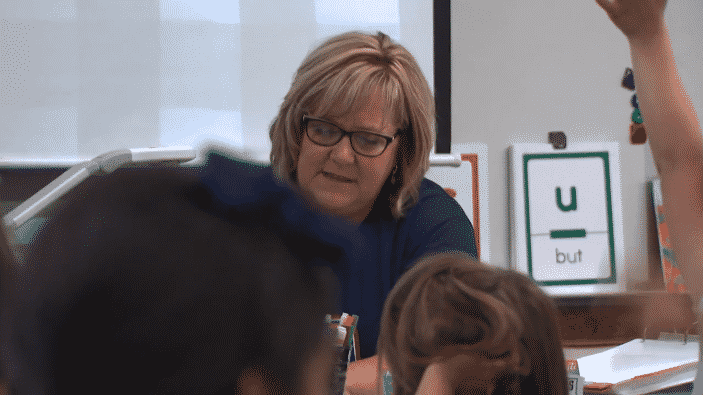 School teacher in a classroom