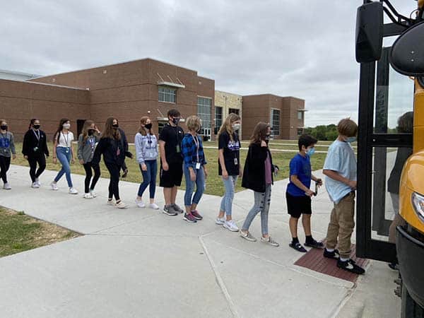 Midlothian students emergency tornado drill