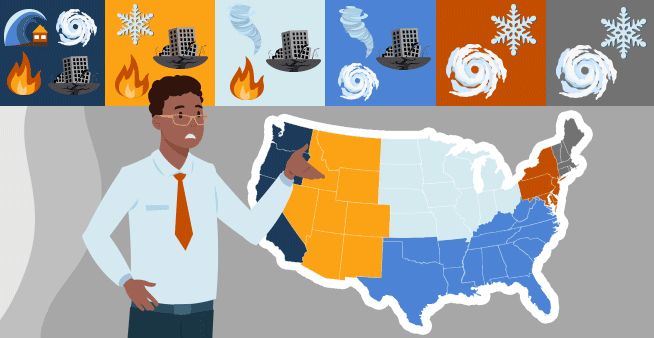 Most Common Natural Disaster Types by Region