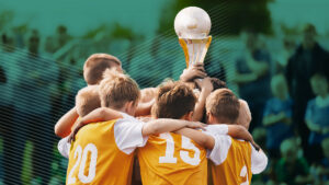 Teammates celebrating a championship