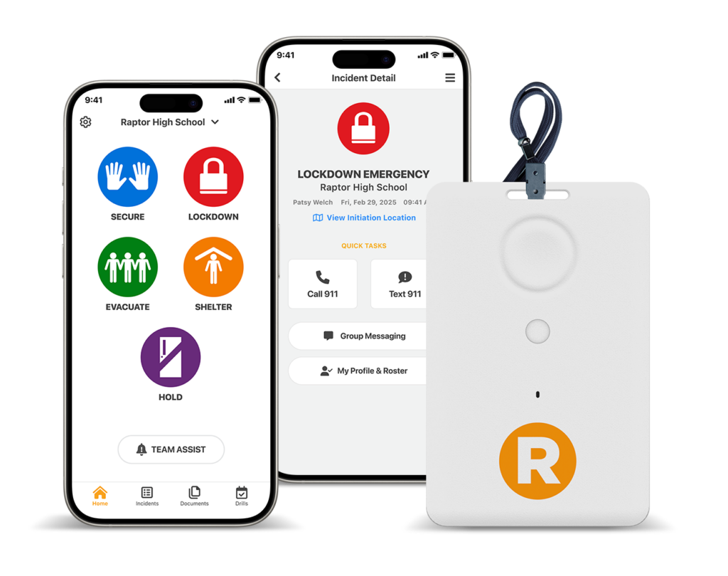 Raptor Badge Alert - Silent wearable alerting at the press of a button