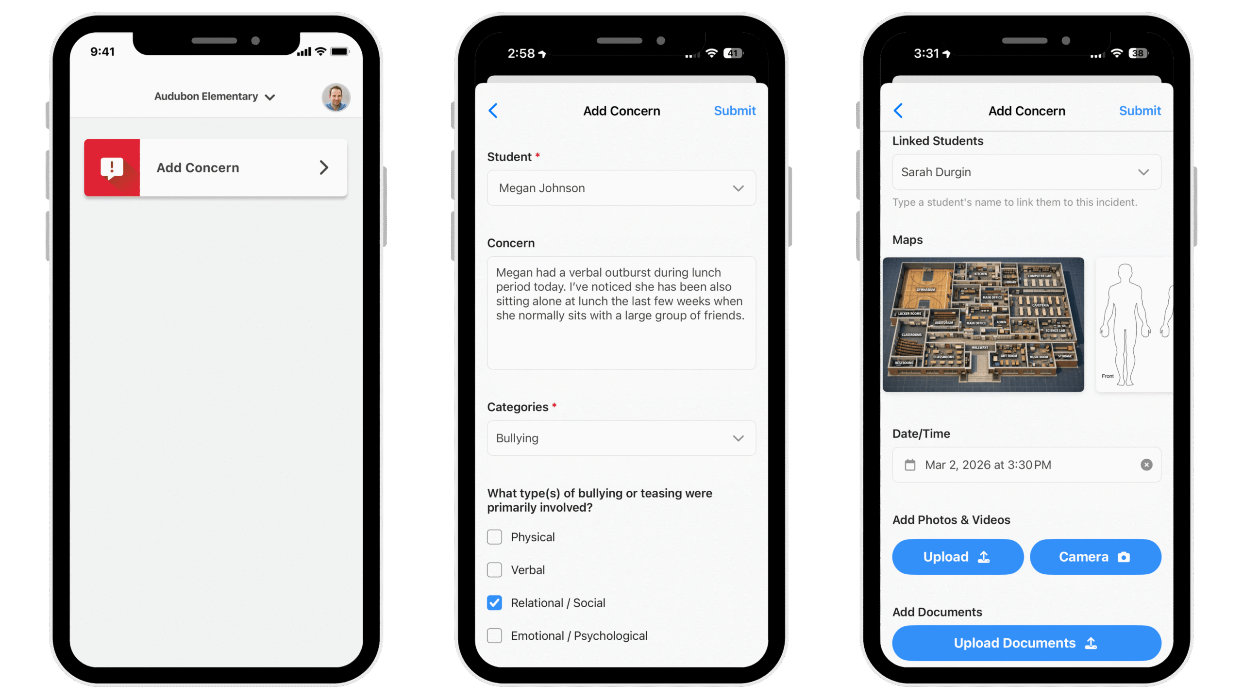 StudentSafe - Add a Concern