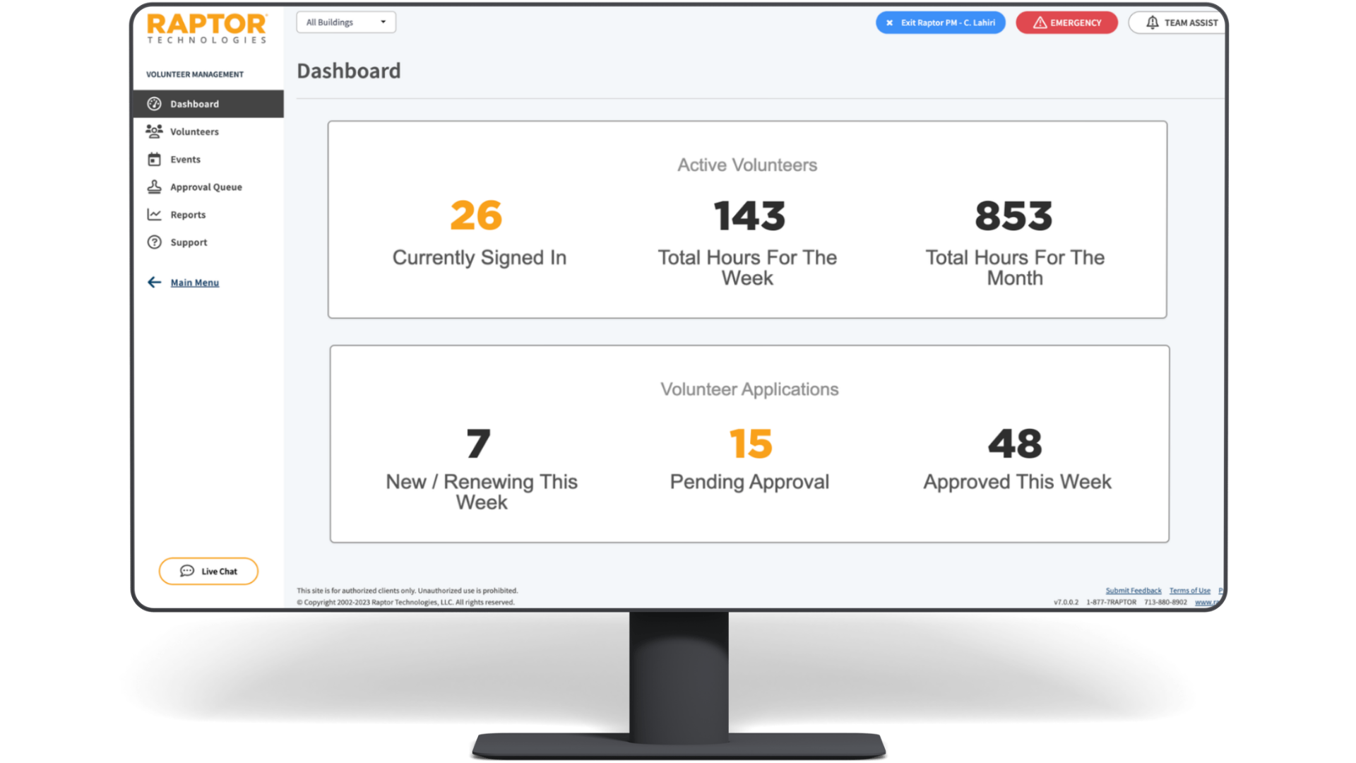 VolunteerSafe Dashboard